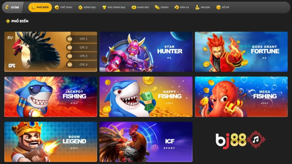 game giải trí hấp dẫn tại BJ88